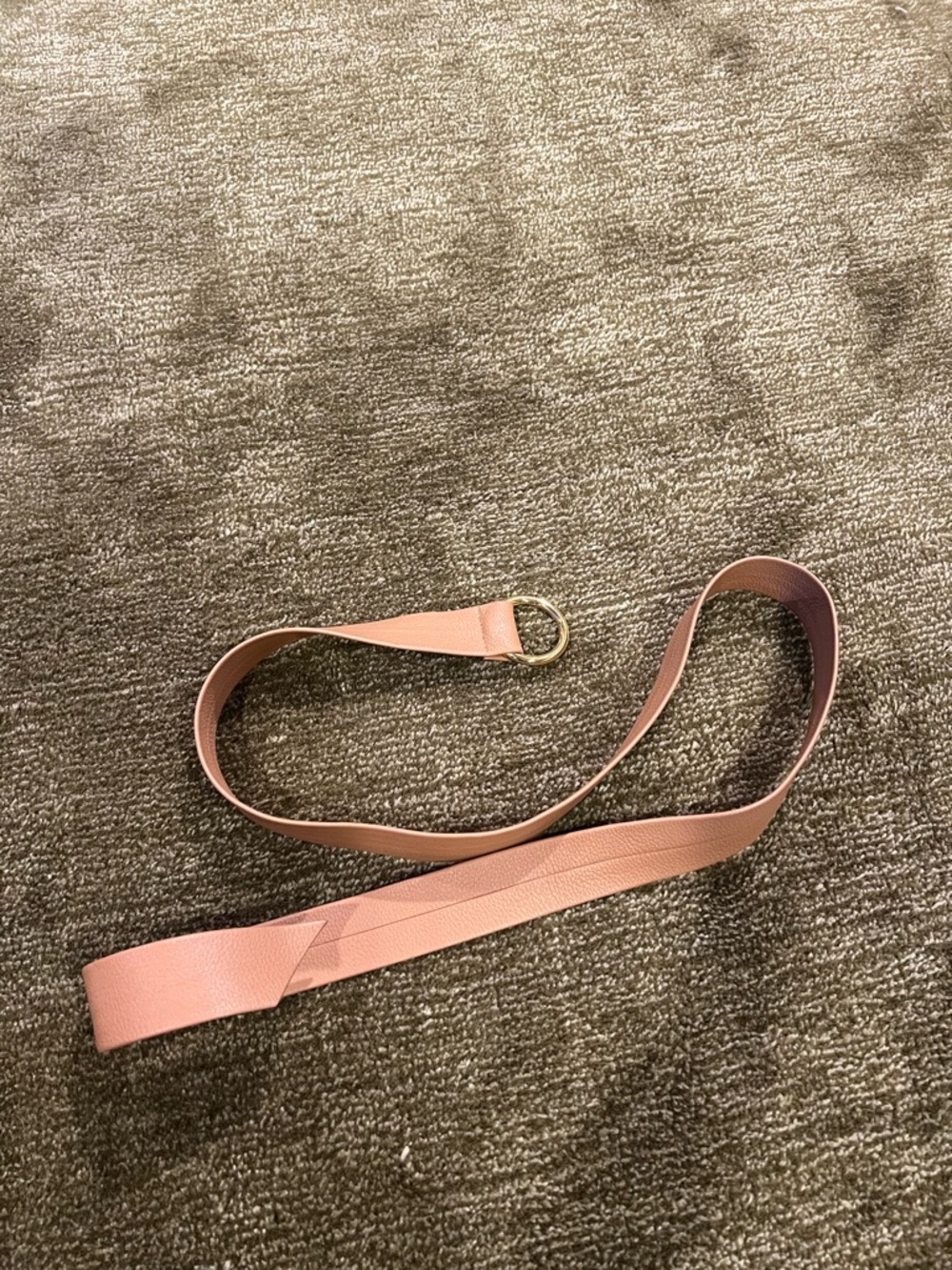 B-Low the Belt Tan Leatherette Belt with Gold Ring